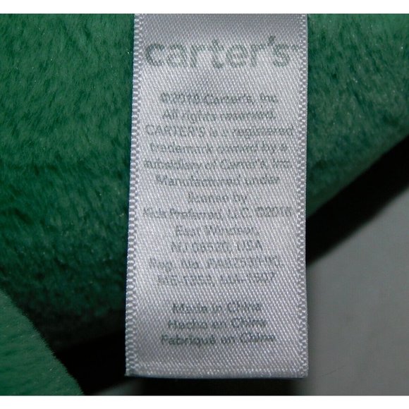 Carters 2018 Green Gray 9" Plush Dinosaur stuffed 67603 lovey - Picture 4 of 6